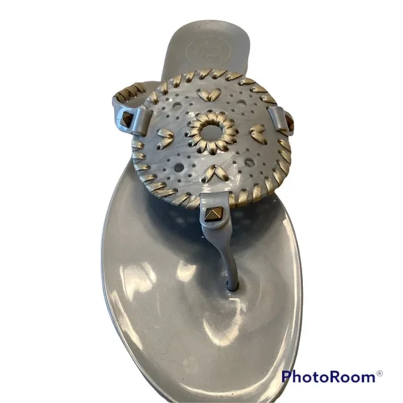 JACK ROGERS GEORGICA MEDALLION JELLY SANDALS 10 - Picture 2 of 7